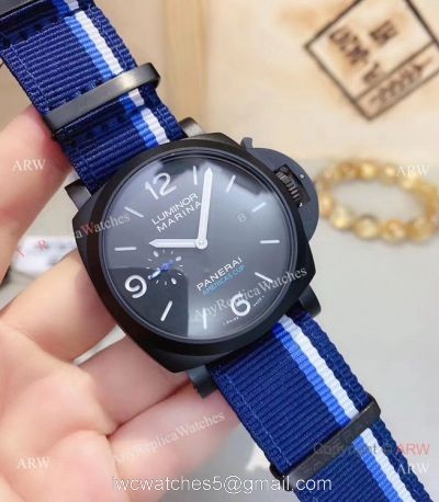 New Copy Panerai Luminor Marina Nato Strap Black Case Watches 1