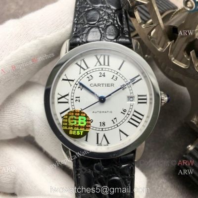 (GB)Best Replica Cartier Ronde Solo Cartier White Dial Watch 9015 Movement 1