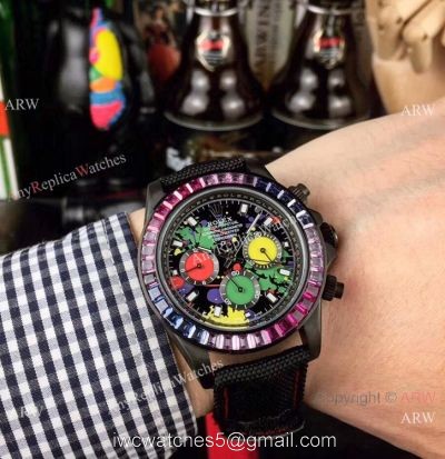 Rolex Daytona Graffiti Face 42mm Watch / Rolex Daytona Rainbow Replica Watch 1