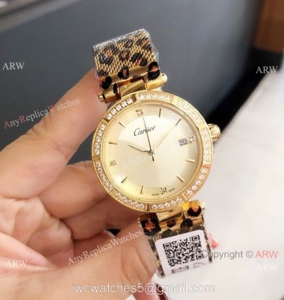 Replica Cartier Pasha de 35mm Lady watch Leopard Strap 1