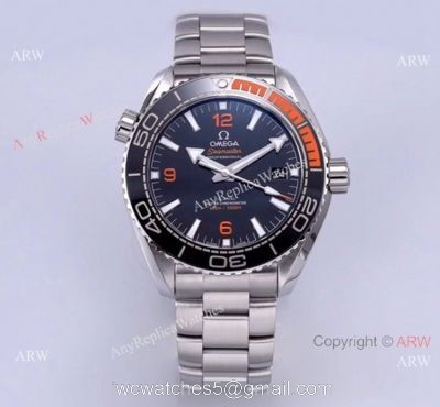 (VSF)Omega Seamaster Super Clone Planet Ocean 600M Watch Black and Orange Ceramic Bezel 1