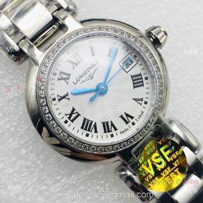 (VS) Swiss Grade Longines PrimaLuna Stainless Steel Ladies Watch 1