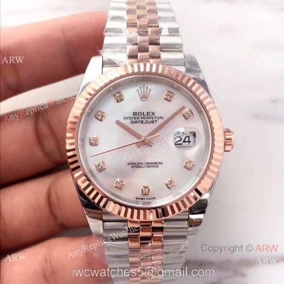 EW Replica Rolex Datejust II 2-Tone Rose Gold Jubilee MOP Dial Watch Rolex EW Factory 1