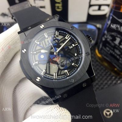 Hublot Classic Fusion Skeleton Copy Watches All Black 1