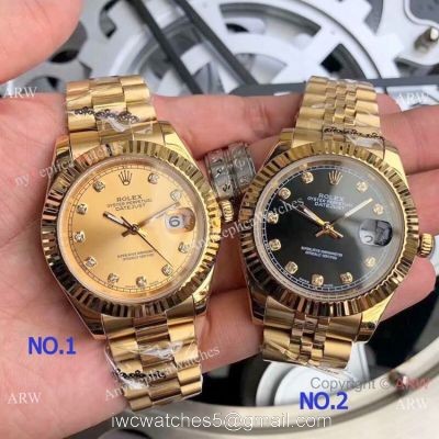 Fake Rolex Oyster Perpetual Datejust Yellow Gold Men 40mm Watch 1