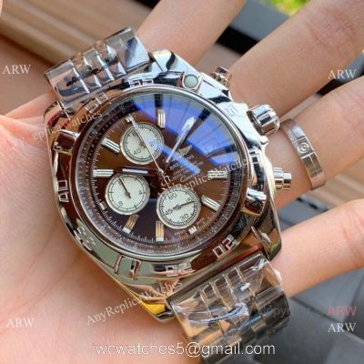 Top AAA Replica Breitling Chronomat Chronograph Watches Ss Chocolate Face 1