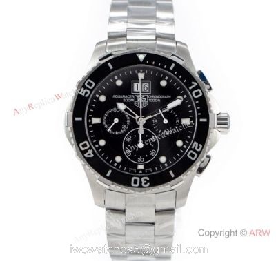 Copy Tag Heuer Aquaracer 300m Stianless Steel Black Bezel Watch SWISS QUARTZ 1