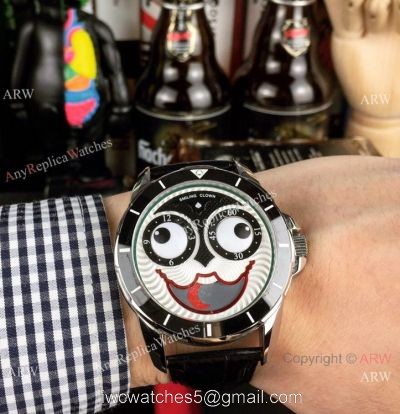 New Copy Konstantin Chaykin Joker Watch Black Bezel Leather Strap 1