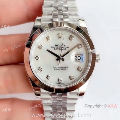 NEW Upgraded V3 Rolex Grade 1 Datejust II 41mm Ss White MOP Dial Watch 1