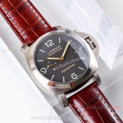 (VS) Swiss Panerai Luminor Marina PAM00351 Watch Titanium Case 1