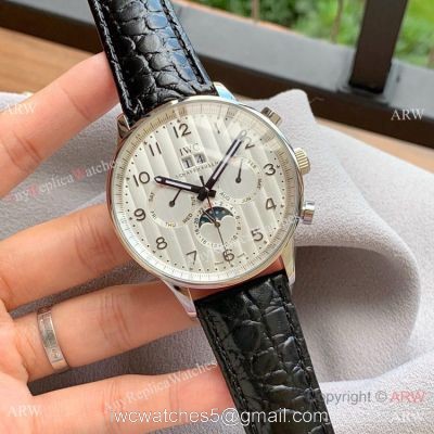 Copy IWC Portofino Grand Complication SS White Dial Watch Best Quality 1