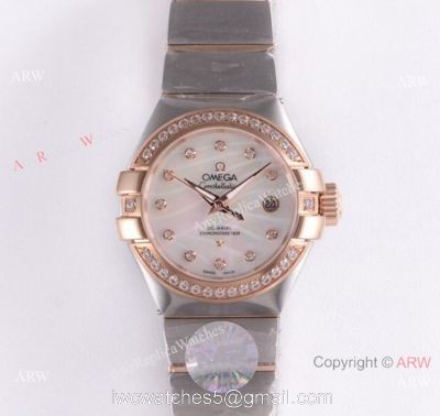 Omega Constellation 2-Tone Rose Gold 8521 Watch Super Clone 1