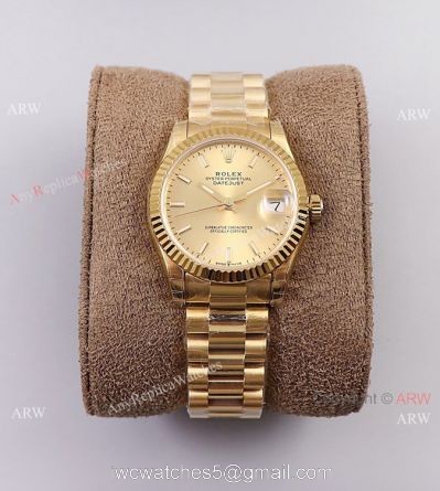 (TW Factory) Rolex Datejust 31mm Midsize Watch Yellow Gold President 1
