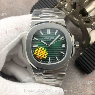 Swiss Replica Patek Philippe Nautilus Green Dial Watch GB Factory 1