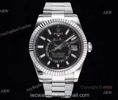 Noob Factory Rolex Sky Dweller Watch Replica Rolex Sky Dweller Black Dial For Men 1