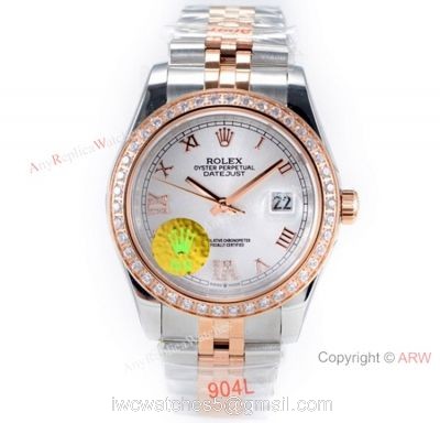 1:1 Rolex Datejust II Copy Watch Two Tone Rose Gold Silver Dial 1