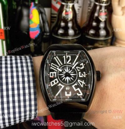 Copy Franck Muller Vanguard All Black Watch High Quality Watches 1