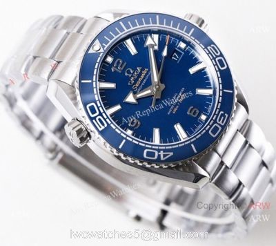 (VS) Omega Seamaster Super Clone Watch Planet Ocean 600M Blue Dial Blue Ceramic 43.5mm 1