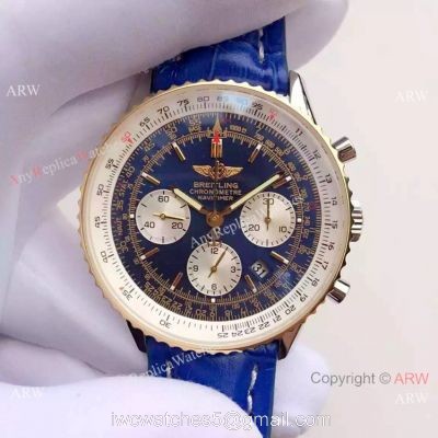 JF Factory Breitling Navitimer 01 Men Watch Blue Dial Two Tone 1