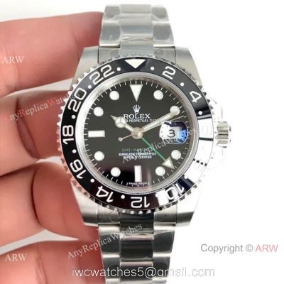 (EW) Swiss Copy Rolex GMT Master II 116710LN Watch Stainless Steel Black Ceramic 40mm 1