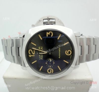 Copy Panerai PAM 674 Luminor Watch Stainless Steel Brown Marker 1