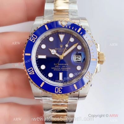 Grade AAA Rolex Submariner AR Factory V3 Version 2-Tone Smurfs Watch 40mm 1