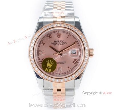Diamond Bezel 2 Tone Rose Gold Rolex Datejust II Watch Swiss Grade 1 1