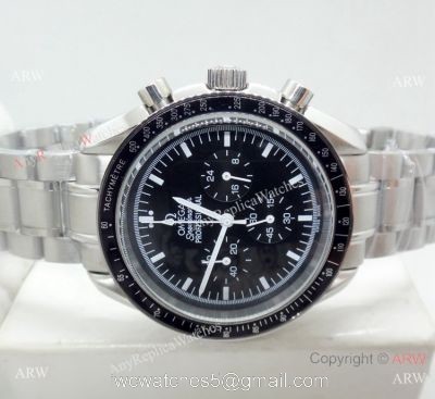 Best Replica Omega Speedmaster 42mm Watch Stainless Steel Black Dial 1