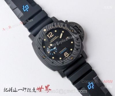 1:1 Best Edition Swiss Panerai Luminor 1950 Submersible Carbon Watch VS Factory 1