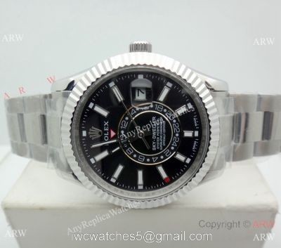 N9 Factory Replica Rolex Sky-Dweller Watch Black Dial 40mm 1