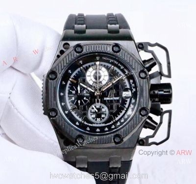 All Black Audemar Piguet Survivor Royal Oak Offshore Watches 1