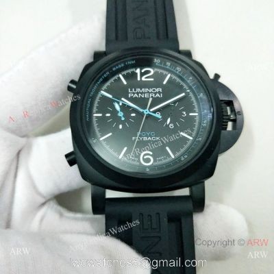 2019 Copy Panerai Luminor PCYC Flyback Automatic Black Watch PAM788 1