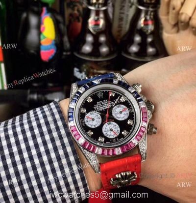 Rolex Rianbow Daytona SS Black Face Watch New Style 1