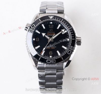 (VS) Omega Seamaster Super Clone Watch Planet Ocean 600M Ss Black Ceramic 43.5mm 1