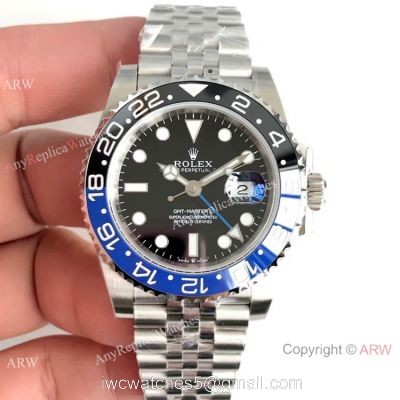 (EW) Swiss ETA2836 Rolex Batman Replica Watch Ss Jubilee Strap 1