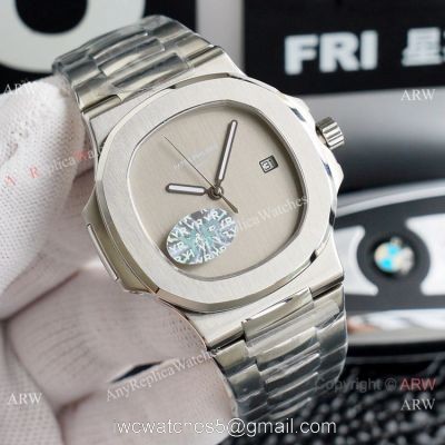 New! Copy Patek Philippe Nautilus Watch Onyx Dial Stainless Steel 1