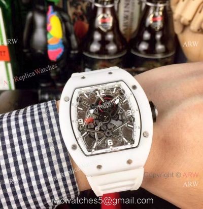 Richard Mille RM 012 White Ceramic Men Watch Swiss Quality Replica 1