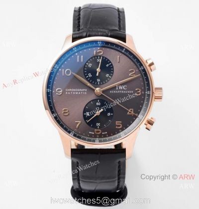 ZF Factory V2 Version IWC Portuguese 7750 Chronograph Watch Gray Dial 1