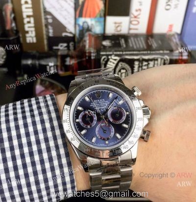 Rolex Daytona SS Blue Dial 40mm Watch Buy High Quality Any Watch Replica 1
