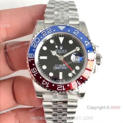(EW) Rolex GMT-Master II Pepsi 126710BLRO Stainless Steel Watch Swiss ETA2836 1