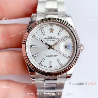 NEW Upgraded Swiss Copy Rolex Datejust II 3235 V3 Silver Face Watch 41mm 1