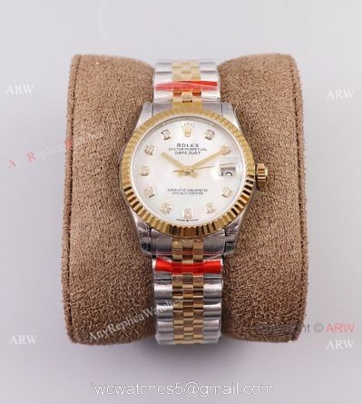 (TW) Swiss Copy Rolex Oyster Perpetual Datejust Watch White MOP Face 31mm 1