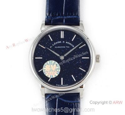 A Lange Sohne Saxonia Thin Swiss 2892 Replica watch New Blue Face 1