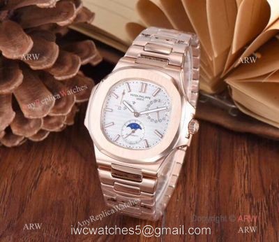 Patek Nautilus Rose Gold Power Reserve Men Watch Knock off Watches China 1
