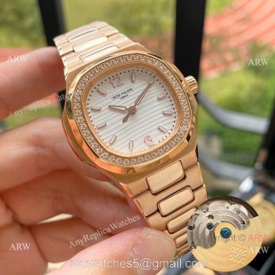 Copy Patek Philippe Nautilus Ladies 35mm Watches Diamond Bezel 1