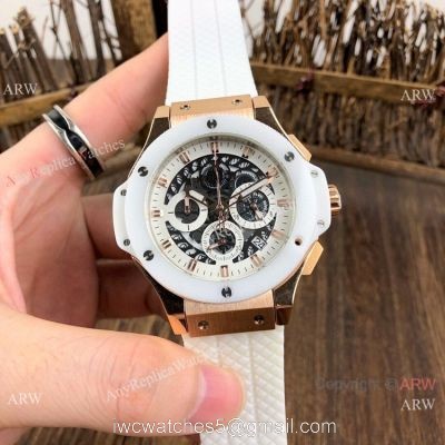 Copy Hublot Big Bang Evolution 44mm Watches Rose Gold Ceramic Bezel 1