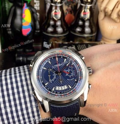 New Copy Parmigiani Fleurier SS Blue Chronograph Dial Watches 45mm 1