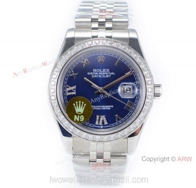 Rolex Datejust II Blue Dial Diamond Bezel Swiss 2836 904L Watch 1