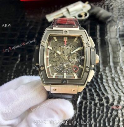 Copy Hublot Spirit Of Big Bang Chronograph SS Black Bezel Watch 1