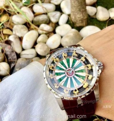 Roger Dubuis Excalibur Rddbex0495 Copy Watch Green White Face 1